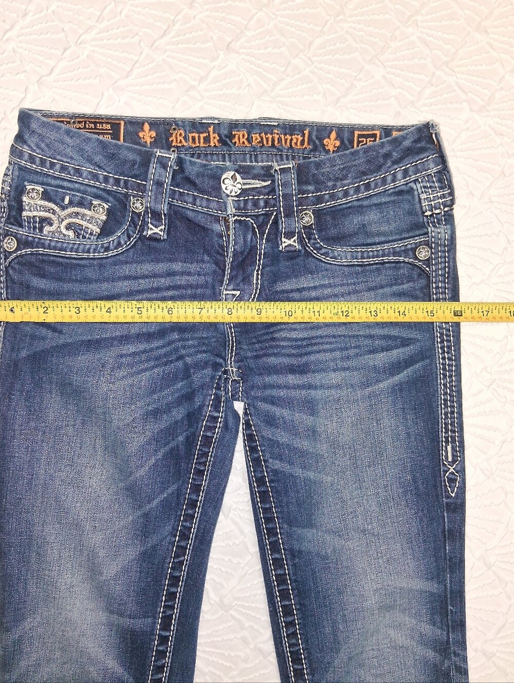 Rock Revival Women's Dark Blue Skinny Jeans - Picture 15 of 16